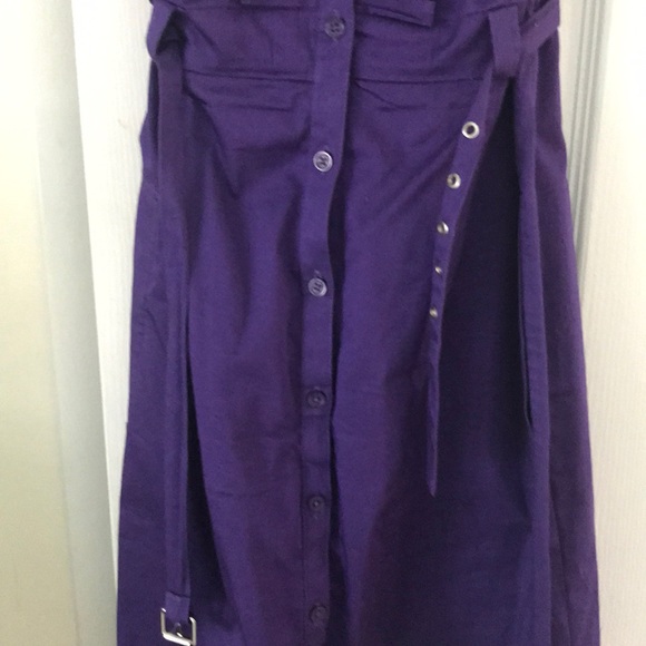 Perfect Purple Button Up Dress - Picture 3 of 4
